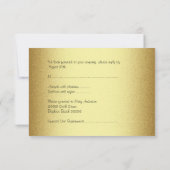 RSVP-reactiekaart Alle gebeurtenissen Elegant Gold RSVP Kaartje (Achterkant)