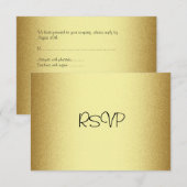 RSVP-reactiekaart Alle gebeurtenissen Elegant Gold RSVP Kaartje (Voorkant / Achterkant)