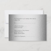 RSVP-reactiekaart Alle gebeurtenissen Elegant Silv RSVP Kaartje (Achterkant)