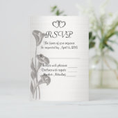 RSVP-reactiekaart calla lilies RSVP Kaartje (Staand voorkant)