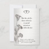 RSVP-reactiekaart calla lilies RSVP Kaartje (Achterkant)