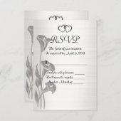 RSVP-reactiekaart calla lilies RSVP Kaartje (Voorkant / Achterkant)