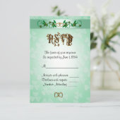 RSVP-reactiekaart Iers thema RSVP Kaartje (Staand voorkant)