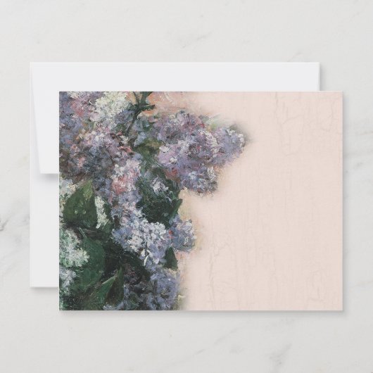 RSVP-reactiekaart - Impressionistische Lilacs RSVP Kaartje (Achterkant)