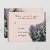 RSVP-reactiekaart - Impressionistische Lilacs RSVP Kaartje (Voorkant / Achterkant)