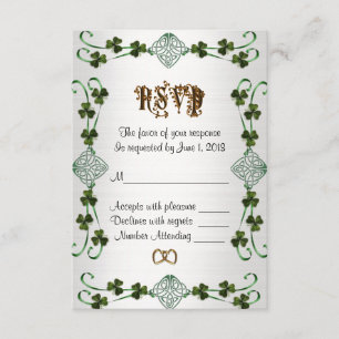 RSVP-reactiekaart Irish Unity knot RSVP Kaartje