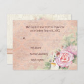 RSVP-reactiekaart - Pastel-Rozen en Calla Lilies RSVP Kaartje (Voorkant / Achterkant)