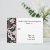 RSVP, reactiekaart, platenbloemen RSVP Kaartje (Staand voorkant)