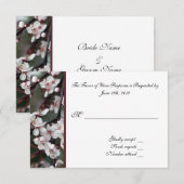 RSVP, reactiekaart, platenbloemen RSVP Kaartje (Voorkant / Achterkant)