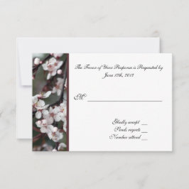 RSVP, reactiekaart, platenbloemen RSVP Kaartje