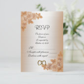 RSVP-reactiekaart rozen RSVP Kaartje (Staand voorkant)