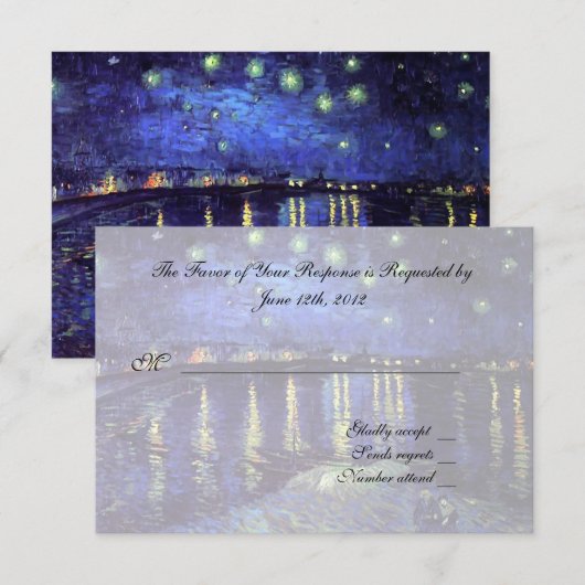 RSVP-reactiekaart RSVP Kaartje (Voorkant / Achterkant)