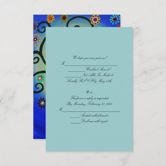 RSVP-reactiekaart RSVP Kaartje (Voorkant / Achterkant)