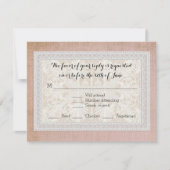 RSVP-reactiekaart Rustic Lace Aged Linen RSVP Kaartje (Voorkant)
