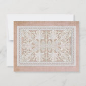 RSVP-reactiekaart Rustic Lace Aged  Linen RSVP Kaartje (Achterkant)