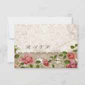 RSVP-reactiekaart - Tea Roos Lace RSVP Kaartje (Achterkant)