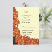 RSVP-reactiekaart tropische oranje leugens RSVP Kaartje (Staand voorkant)