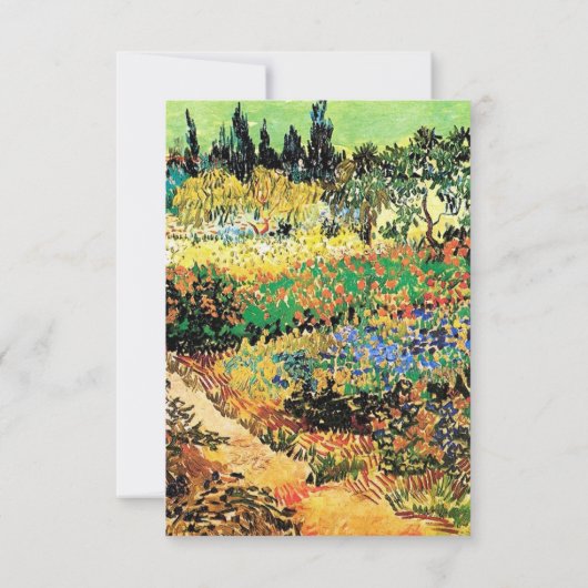 RSVP, reactiekaart, van Gogh RSVP Kaartje (Achterkant)