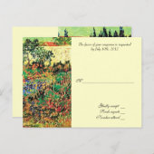 RSVP, reactiekaart, van Gogh Uitnodiging Briefkaart (Voorkant / Achterkant)