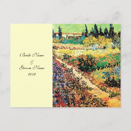 RSVP, reactiekaart, van Gogh Uitnodiging Briefkaart (Achterkant)