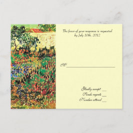 RSVP, reactiekaart, van Gogh Uitnodiging Briefkaart