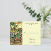 RSVP, reactiekaart, van Gogh Uitnodiging Briefkaart (Staand voorkant)
