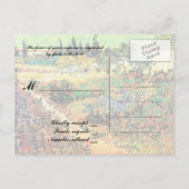 RSVP, reactiekaart, van Gogh Uitnodiging Briefkaart (Achterkant)