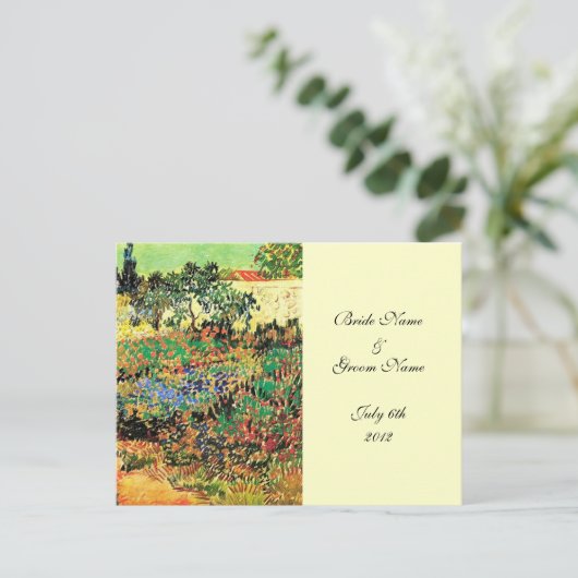 RSVP, reactiekaart, van Gogh Uitnodiging Briefkaart (Staand voorkant)