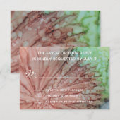 RSVP-reactiekaart voor bruiloft — liefdePinks & La RSVP Kaartje (Voorkant / Achterkant)