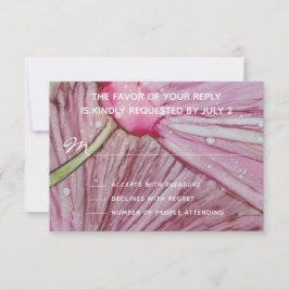 RSVP-reactiekaart voor bruiloft Turquoise & Lavend RSVP Kaartje