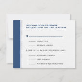 RSVP-reactiekaart voor marineslagblauwe baarden RSVP Kaartje (Voorkant)