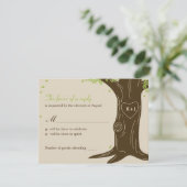 RSVP/reactiekaart voor Oak Tree Weddenschap RSVP Kaartje (Staand voorkant)