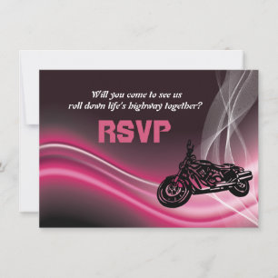 RSVP-reactiekaart voor roze wegfietsen Kaart