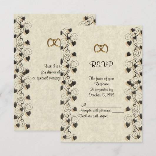 RSVP-reactiekaart voor siervissen RSVP Kaartje (Voorkant / Achterkant)