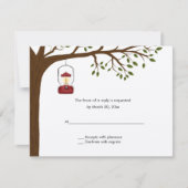 RSVP-reactiekaarten voor buitengebruik van kampeer RSVP Kaartje (Voorkant)