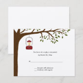 RSVP-reactiekaarten voor buitengebruik van kampeer RSVP Kaartje (Voorkant / Achterkant)