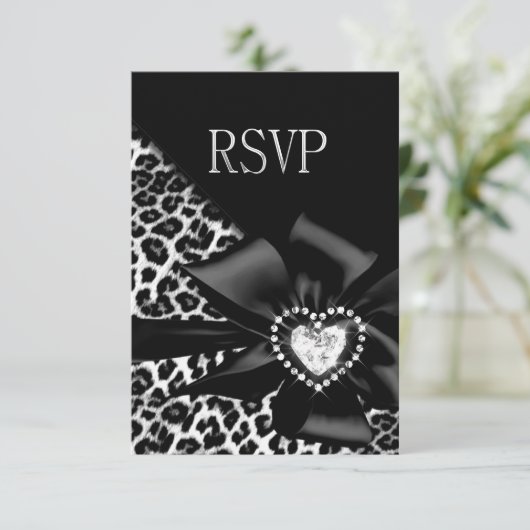 RSVP Reageer op elke partij Leopard Black Silver (Staand voorkant)
