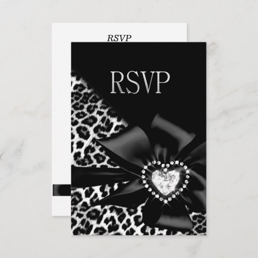 RSVP Reageer op elke partij Leopard Black Silver (Voorkant / Achterkant)