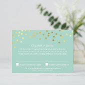 RSVP REAGEER schattige gouden folie confetti paste (Staand voorkant)