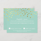 RSVP REAGEER schattige gouden folie confetti paste (Voorkant / Achterkant)