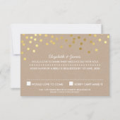 RSVP REAGEER schattige gouden folie confetti react (Voorkant)
