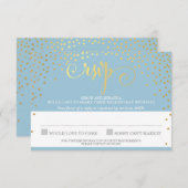 RSVP REAGEER stijlvol rustiek mini goud confetti b (Voorkant / Achterkant)