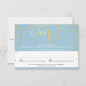 RSVP REAGEER stijlvol rustiek mini goud confetti b Kaartje (Voorkant)