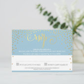 RSVP REAGEER stijlvol rustiek mini goud confetti b Kaartje (Staand voorkant)