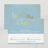 RSVP REAGEER stijlvol rustiek mini goud confetti b Kaartje (Voorkant / Achterkant)