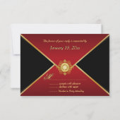 RSVP Red Gold Black Birthday Jubileum Weddenschap (Achterkant)