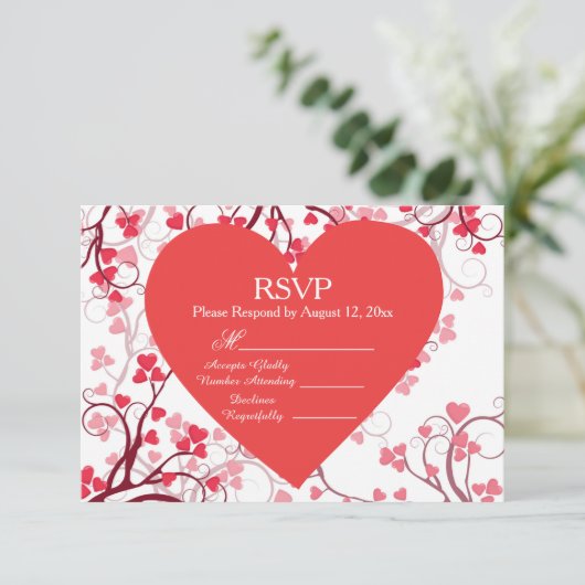 RSVP Red Hearts (Staand voorkant)