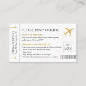 RSVP-reisgegevens bestemming online RSVP-reisgegev Informatiekaartje (Voorkant)