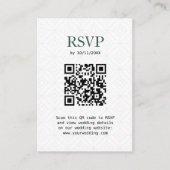RSVP Reizen Thema Paspoort Sage Groene QR Code Informatiekaartje (Voorkant)