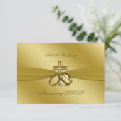 RSVP Religieuze Golden 50th Wedding Jubileum (Staand voorkant)